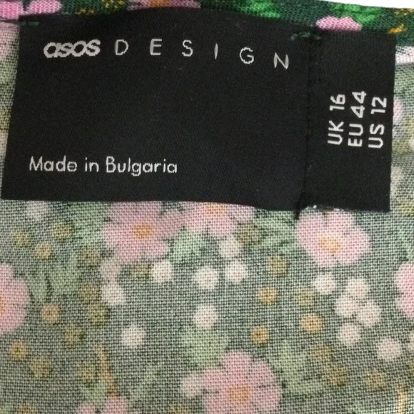 ASOS Cottage Core Collared Midi Tea Dress in Floral Print Nwot - Picture 14 of 14